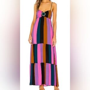 Multicolor Striped Maxi Dress